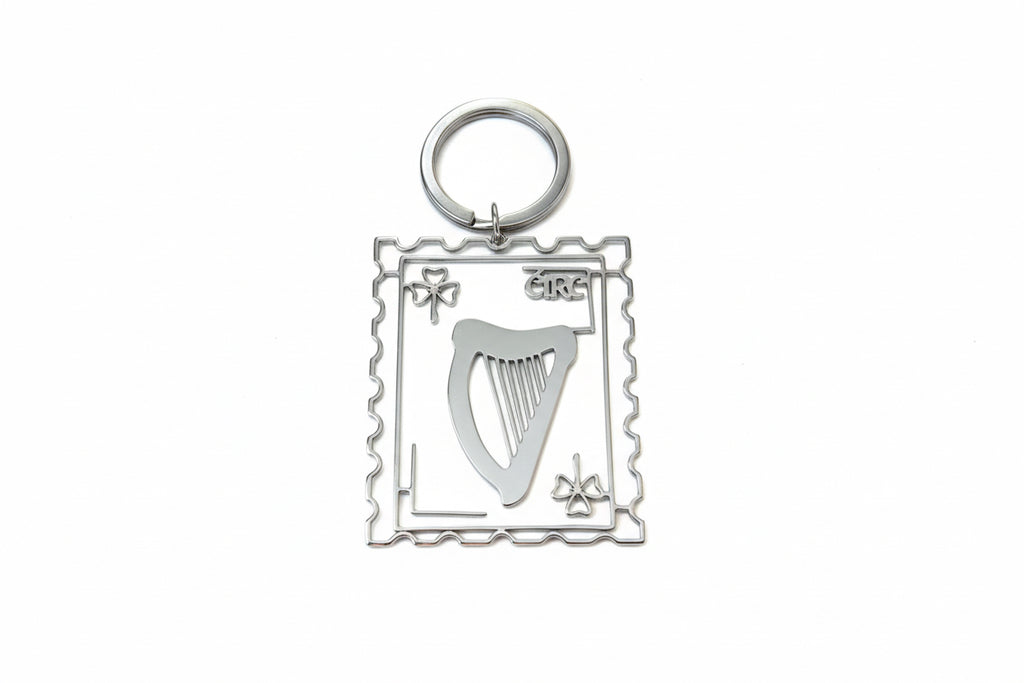 Harp stamp keyring