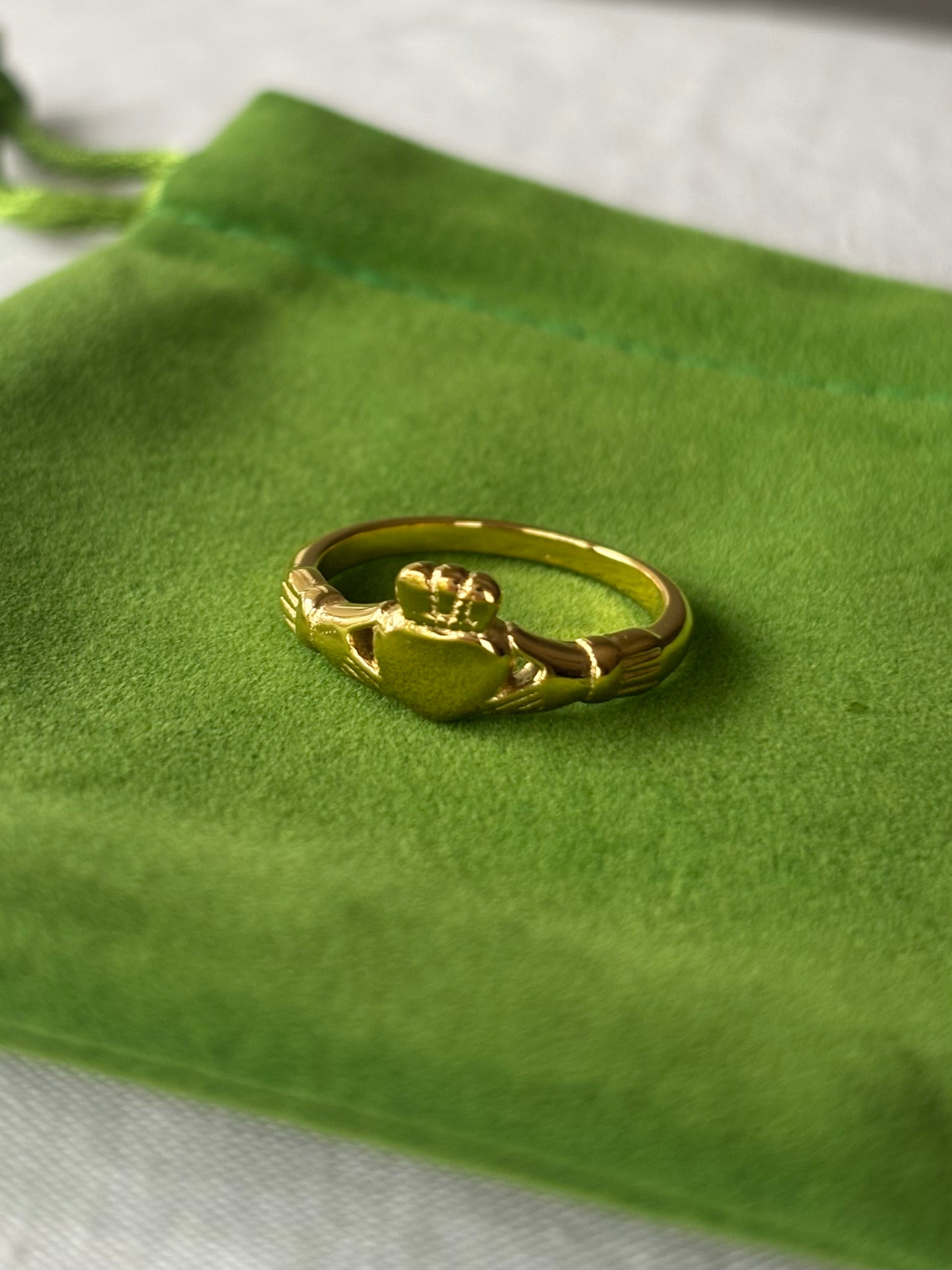 Gold Claddagh ring