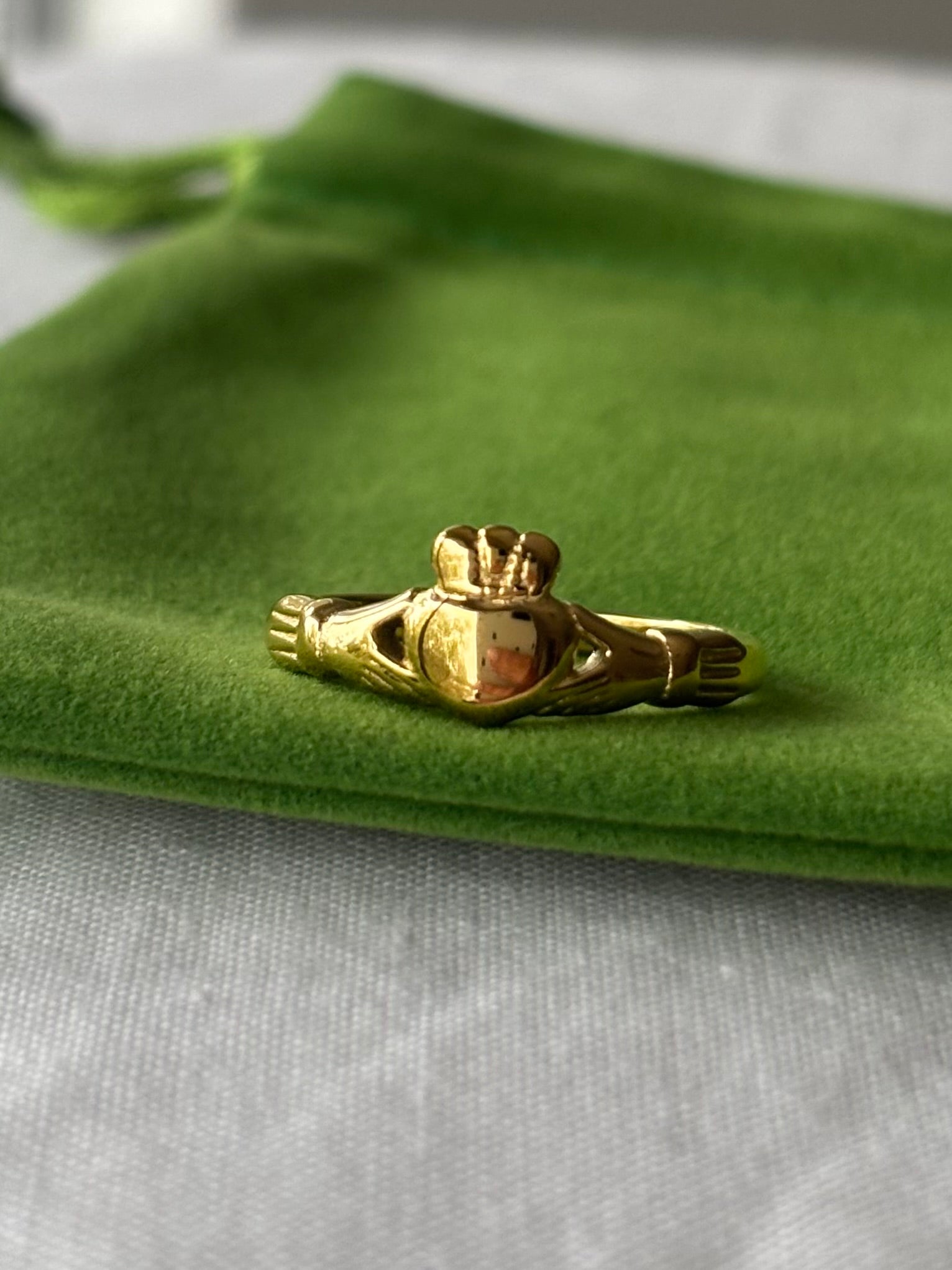 Gold Claddagh ring