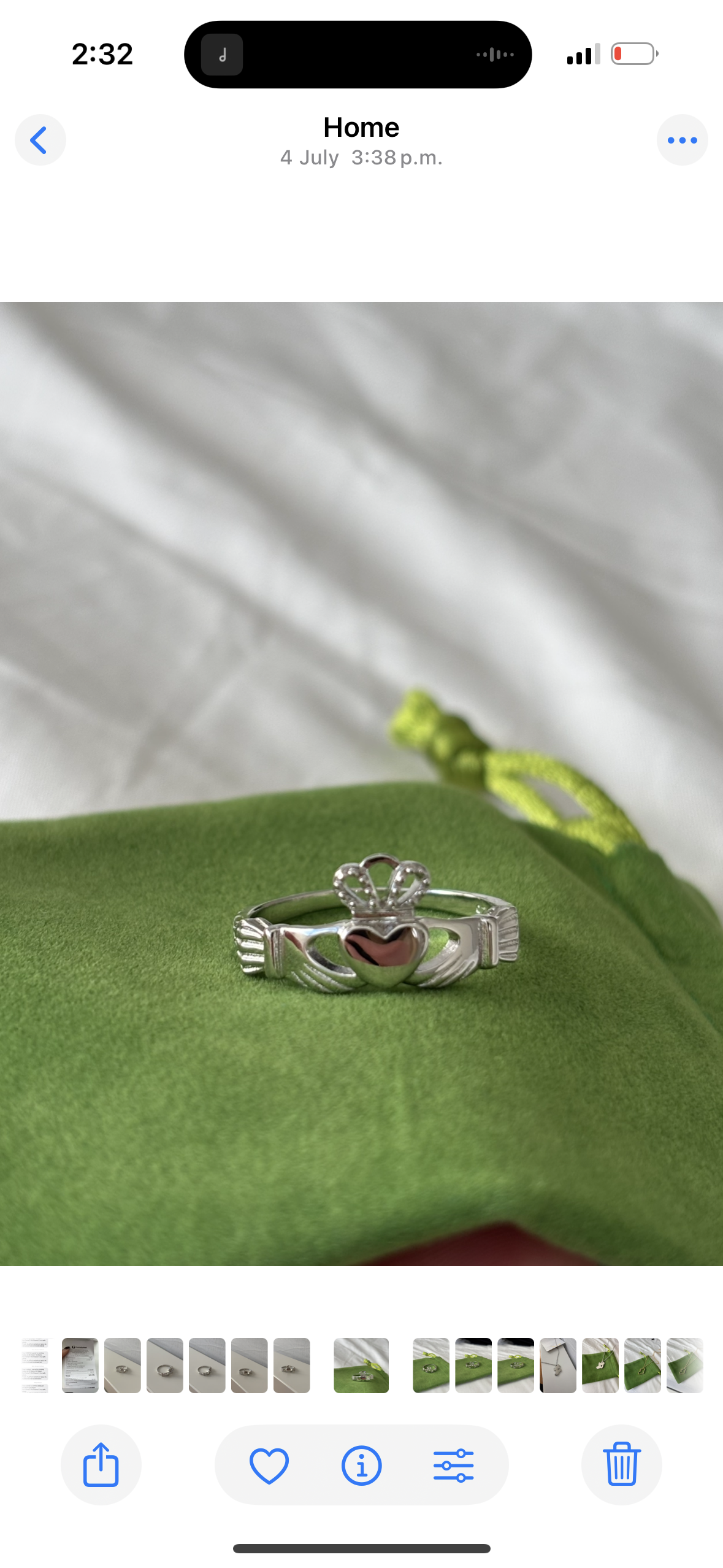 Silver cladding ring
